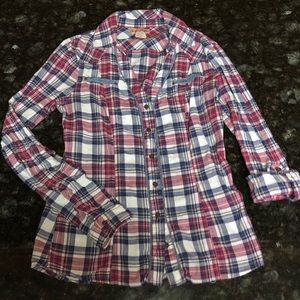 Plaid button down
